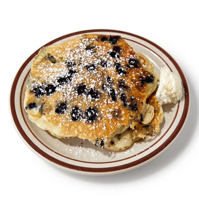 Blueberry Pancakes.