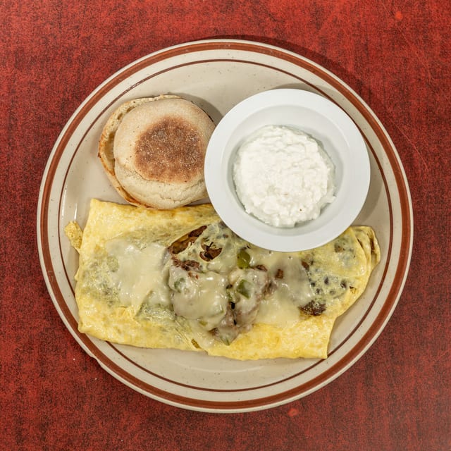 Philly Cheesesteak Omelet or Scramble.